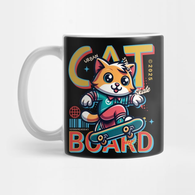 Urban Cat Skater by Urbanprint